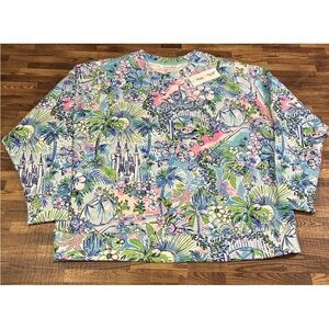 2025 Disney Parks Cinderella‎ Sweatshirt Lilly Pulitzer Ballad Pullover XXL